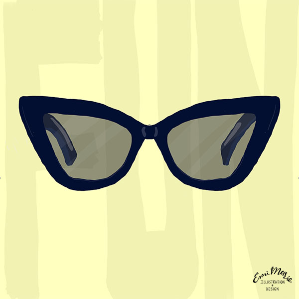 Fun in the Sun Series, Sunglasses Illustration, available for licensing